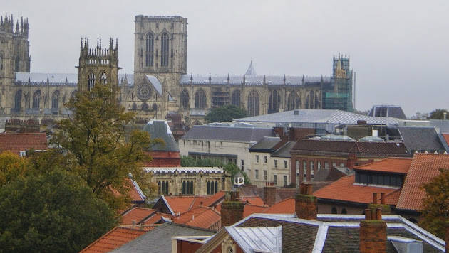 York Minster across the rooftops